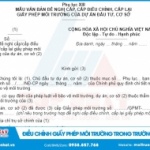 Điều Chỉnh Giấy Phép Môi Trường Trong Trường Hợp Nào?