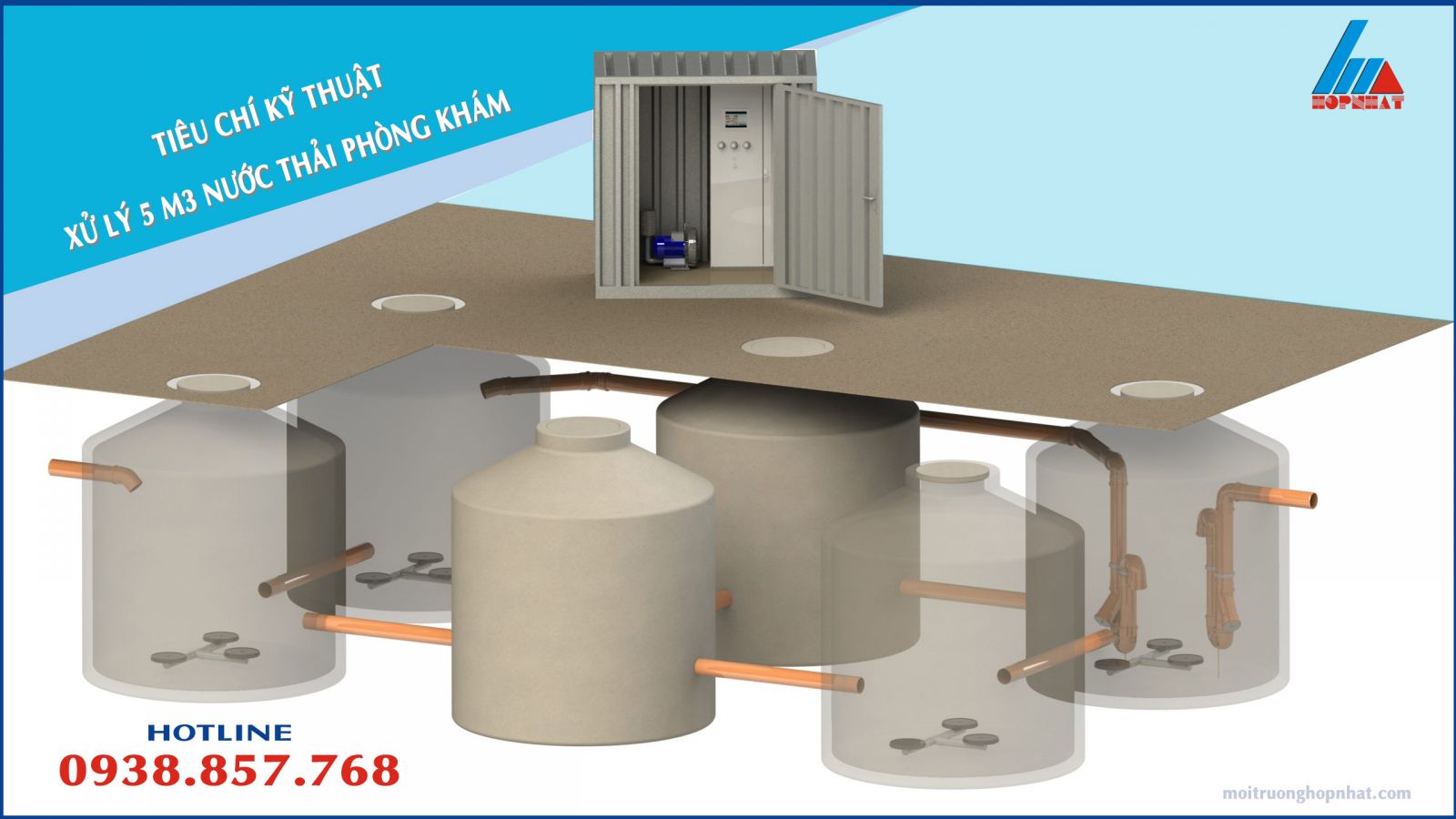 Tiêu chí kỹ thuật xử lý 5 m3 nước thải phòng khám