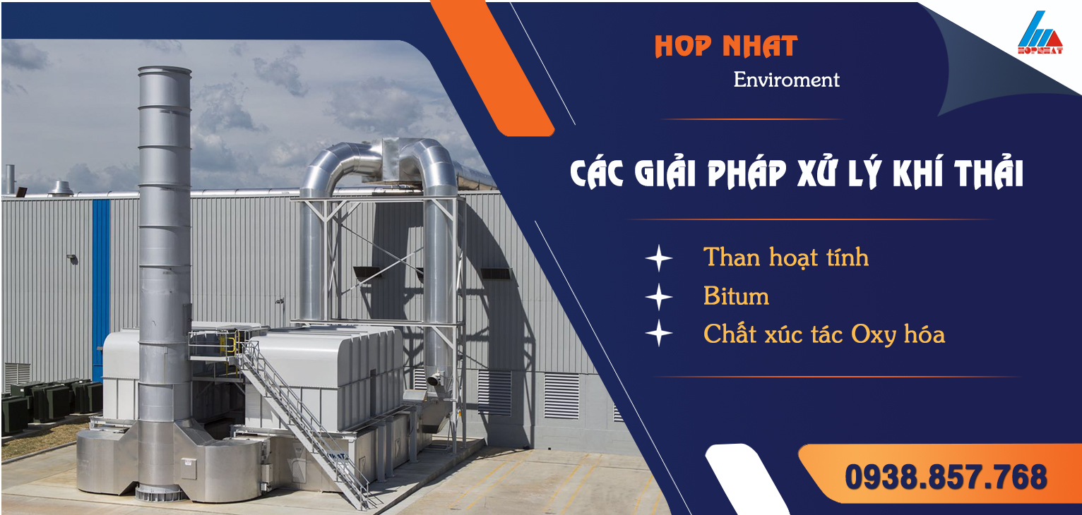 Xử lý khí thải bằng Bitum, than hoạt tính oxy hóa