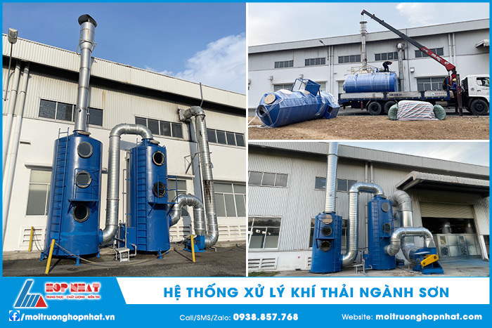 Hệ thống xử lý khí thải ngành sơn tại Bình Dương