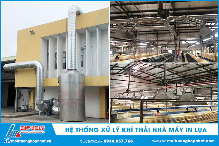 Hệ thống xử lý khí thải nhà máy in lụa tại TP. HCM