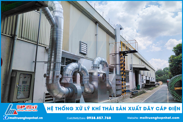 Xử lý khí thải sản xuất dây cáp điện