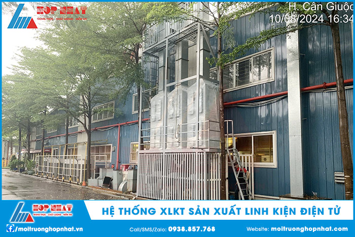 Hệ thống xử lý khí thải sản xuất linh kiện điện tử