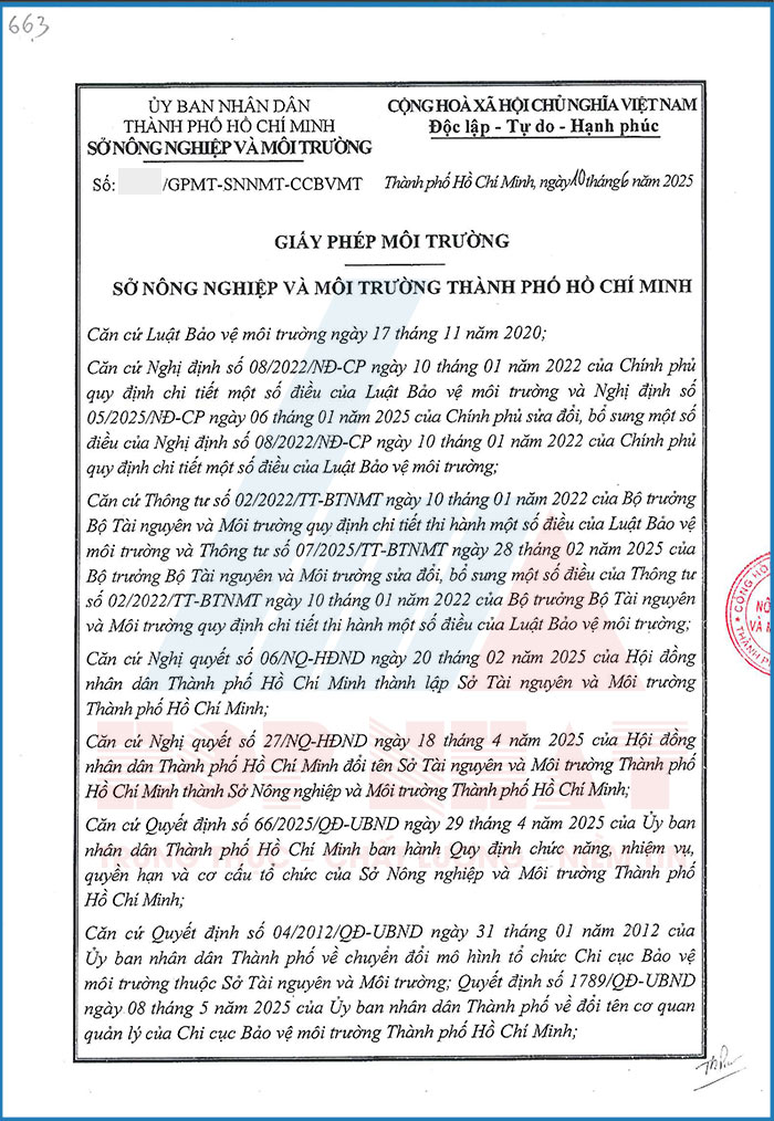 Giấy phép môi trường chugn cư cao tầng tại TPHCM