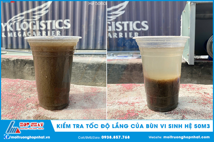 Kiểm tra tốc độ lắng của bùn vi sinh