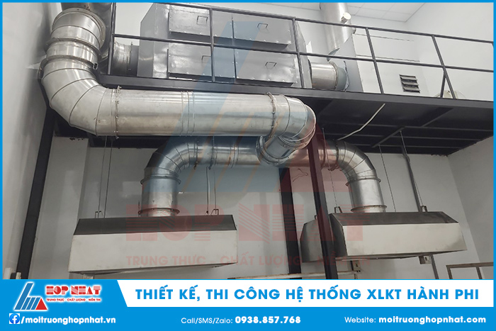 Thi công hệ thống xử lý khí thải hành phi