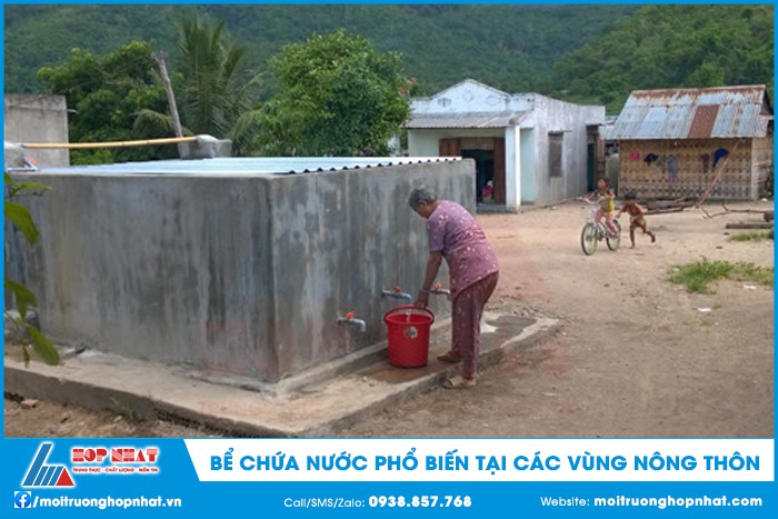 Bể chứa nước tại các vùng nông thôn