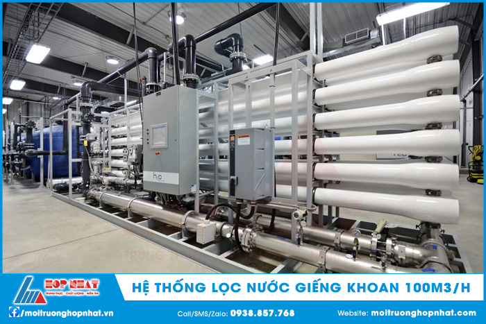 Hệ thống lọc nước giếng khoan 100m3