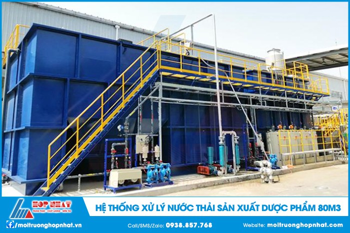 Hệ Thống Xử Lý Nước Thải Sản Xuất Dược Phẩm 80m3 Ngày Đêm
