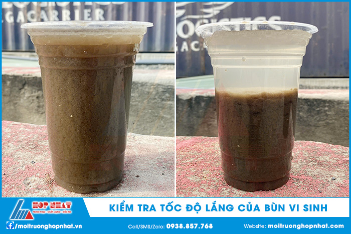 Kiểm tra tốc độ lắng của bùn vi sinh