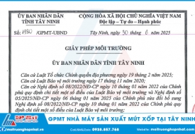 Lập Giấy Phép Môi Trường Nhà Máy Sản Xuất Mút Xốp Tại Tây Ninh