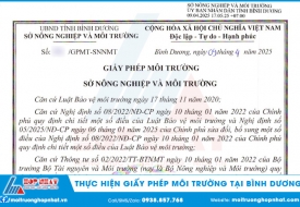 Thực Hiện Giấy Phép Môi Trường Tại Bình Dương