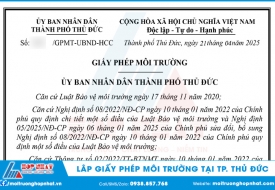 Lập Giấy Phép Môi Trường Tại Thành Phố Thủ Đức