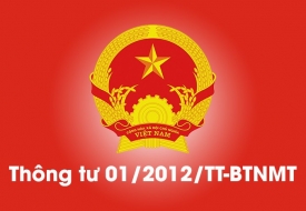Thông tư số 01/2012/TT-BTNMT