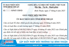 Tư Vấn, Lập Giấy Phép Môi Trường Tại Bình Thuận 