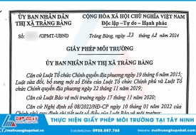 Thực Hiện Giấy Phép Môi Trường Tại Tây Ninh