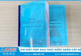Hồ sơ xin cấp giấy phép khai thác nước ngầm cấp Bộ