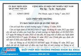 Lập Giấy Phép Môi Trường Phòng Khám Đa Khoa Tại Phú Nhuận
