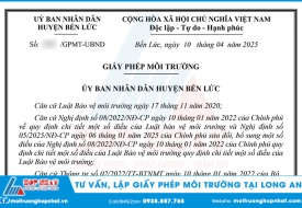 Giấy Phép Môi Trường Công Ty Sản Xuất Sản Phẩm Cơ Khí 