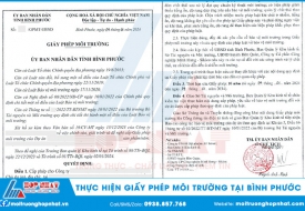 Thực hiện giấy phép môi trường tại Bình Phước