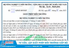Lập Giấy Phép Môi Trường Cấp Bộ Tại Bà Rịa Vũng Tàu