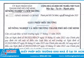 Thực Hiện Giấy Phép Môi Trường Khu Nhà Ở Tại TPHCM