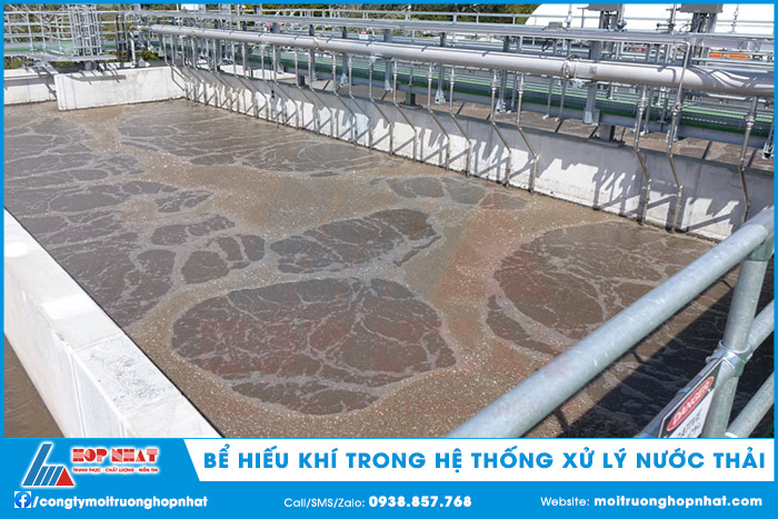 Bể hiếu khí trong hệ thống XLNT