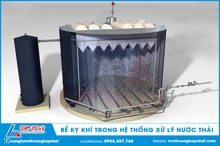 Bể kỵ khí trong hệ thống xử lý nước thải