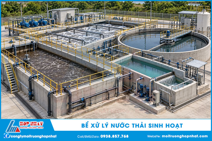 Bể xử lý nước thải sinh hoạt