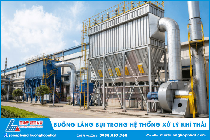 Buồng lắng bụi trong một hệ thống xử lý khí thải