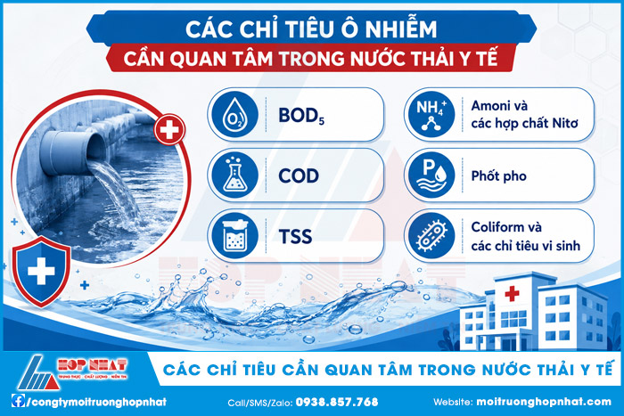 Các chỉ tiêu cần quan tâm trong nước thải y tế