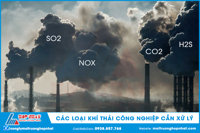 Các loại khí thải công nghiệp cần xử lý
