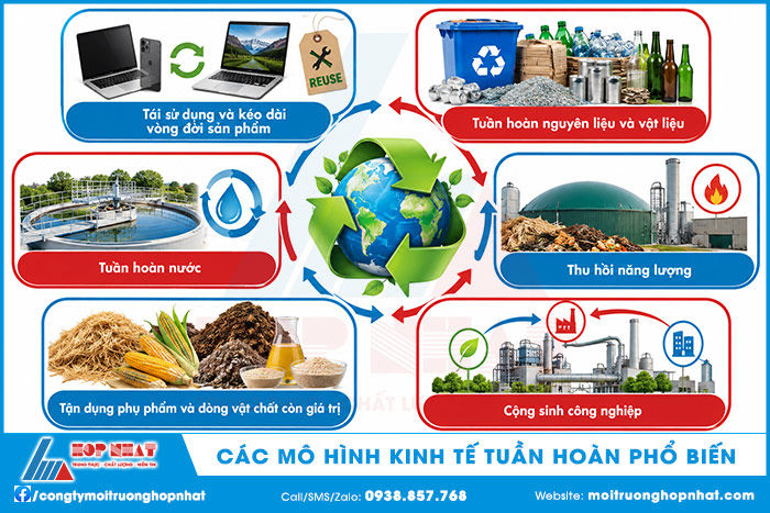 Các mô hình kinh tế tuần hoàn phổ biến