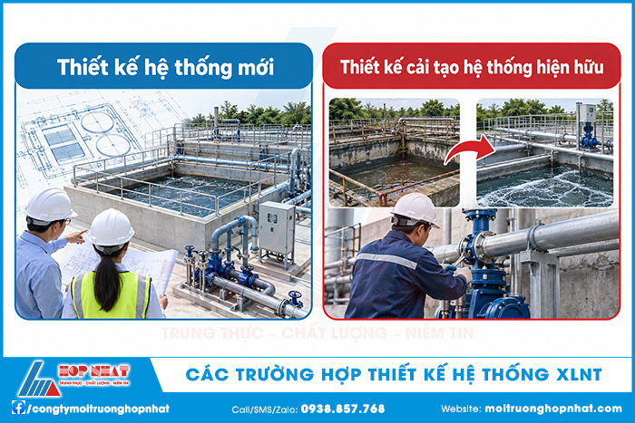 Các trường hợp thiết kế hệ thống XLNT