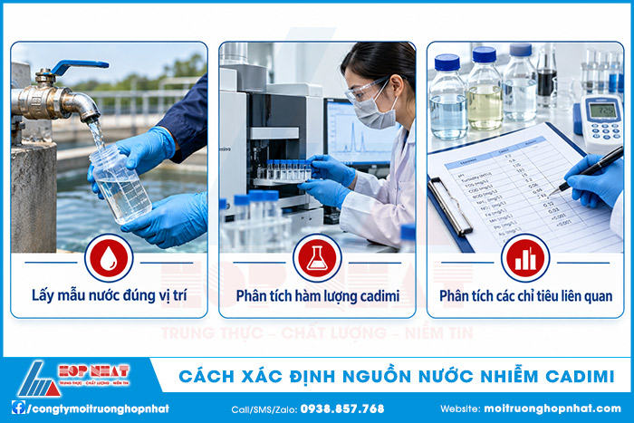Cách xác định nguồn nước nhiễm cadimi