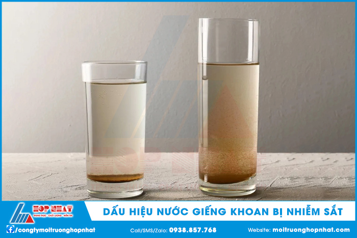 Dấu hiệu nước giếng khoan bị nhiễm sắt