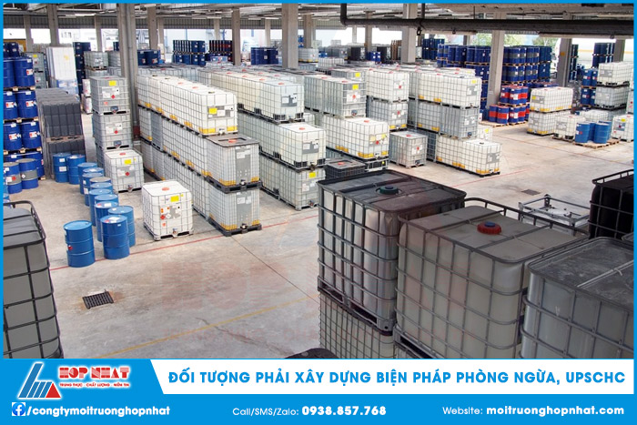 Đối tượng phải xây dựng biện pháp phòng ngừa ứng phó sự cố hóa chất