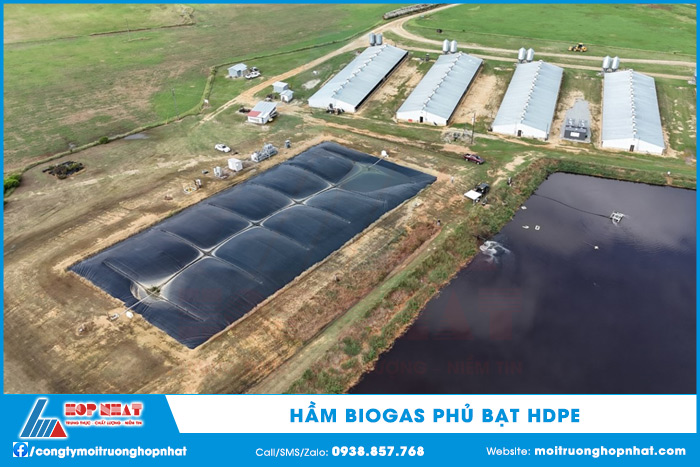 Hầm biogas phủ bạt HDPE