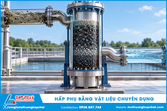 Hấp phụ bằng vật liệu chuyên dụng