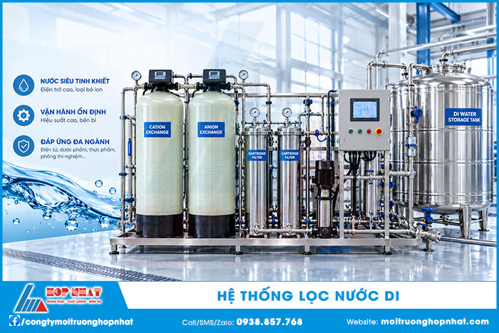 Hệ thống lọc nước DI (ảnh minh họa)