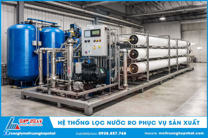 Một hệ thống lọc nước RO dùng trong sản xuất (ảnh minh họa)