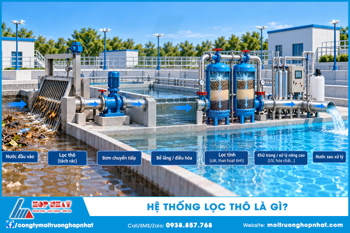 Hệ thống lọc thô: Cấu tạo, nguyên lý, phân loại và ứng dụng