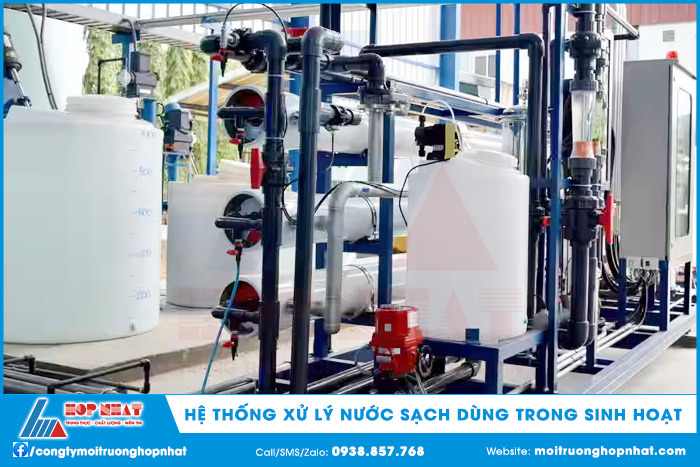 Hệ thống xử lý nước sạch dùng trong sinh hoạt