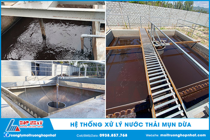 Hệ thống xử lý nước thải mụn dừa