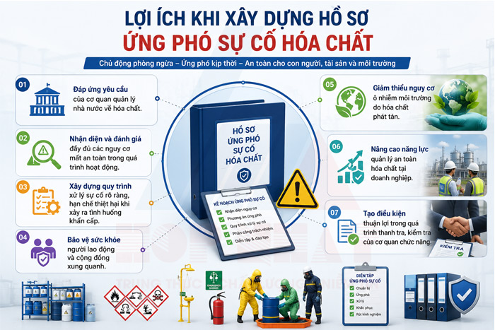 Lợi ích khi xây dựng hồ sơ ứng phó sự cố hóa chất
