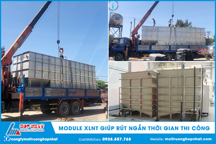 Module xử lý nước thải giúp rút ngắn thời gian thi công