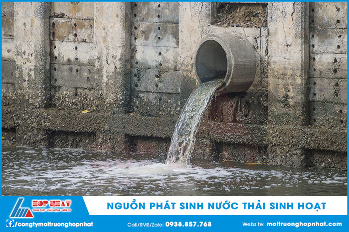 Nguồn phát sinh nước thải sinh hoạt