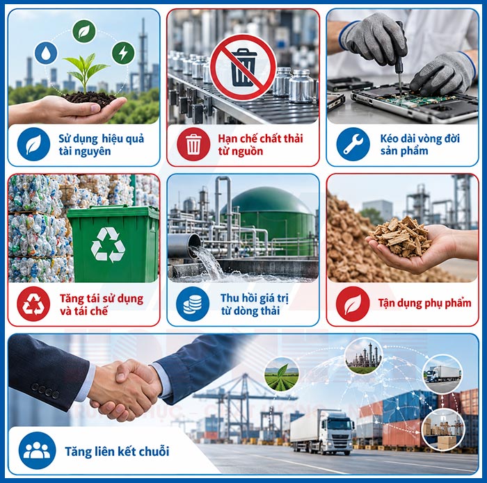 Các nguyên tắc cốt lõi của kinh tế tuần hoàn