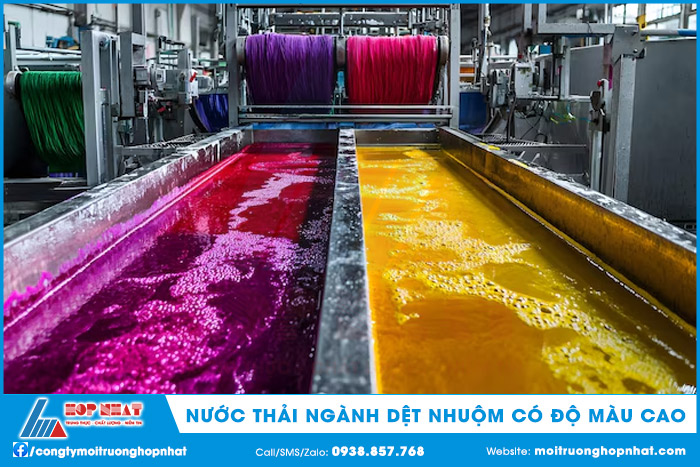 Nước thải ngành dệt nhuộm có độ màu cao