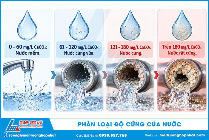 Phân loại độ cứng của nước